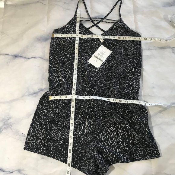 Fabletics Black & White Strappy "Joel" Romper - Picture 6 of 8